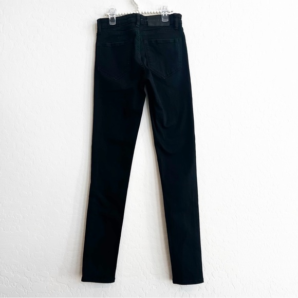 Allsaints Women's Button Mast Skinny Jeans Black Button Fly Stretch 25 - Picture 7 of 8